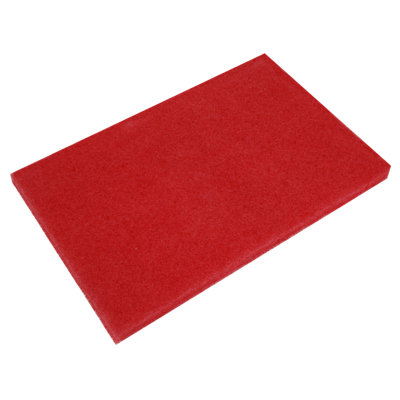 Sealey 12 x 18 x 1" Red Cleaning & Spray Buffing Pads - Pack of 5 Pieces RBP1218