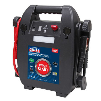 Sealey 12V RoadStart Emergency Jump Starter 4 Cylinder 5V 2.4A USB Output RS1B