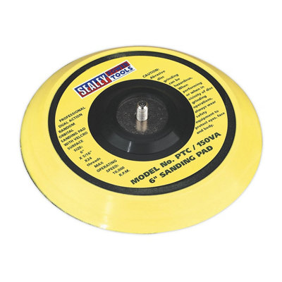 Sealey 145mm 5/16" UNF DA Backing Sanding Pad For Hook & Loop Discs PTC/150VA