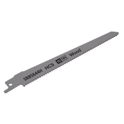 Sealey 150mm 10 TPI Clean Wood Reciprocating Saw Blade Pack of 5 Pieces SRBS644H