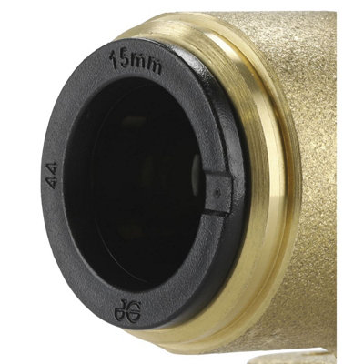 Sealey 15mm x 1/2" BSP Brass Wingback Elbow 90 Degrees Pack of 5 - Black CAS15BWE - 3