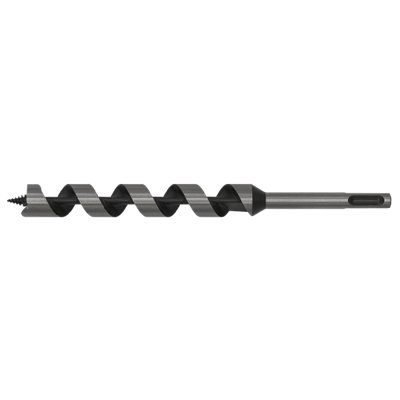 Sealey 19 x 255mm SDS Plus Auger Wood Drill Fully Hardened Silver SA19X235