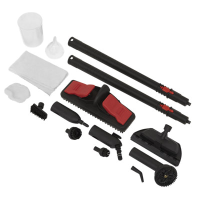 Sealey 2000W Steam Cleaner 2L Tank IP Rating IPX4 60 DegreesC - Red/Black VMSC01 - 3