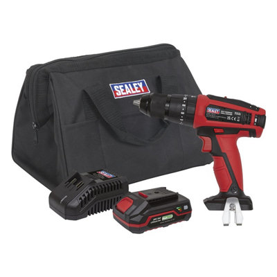 Sealey 20V 2Ah SV20 Series Diameter 13mm Lightweight Combi Drill/Driver Kit CP20VDDKIT1