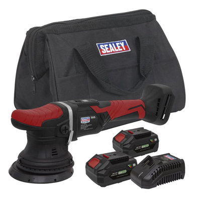 Sealey 20V SV20 Series 125mm Cordless Orbital Polisher 2x 4Ah CP20VOPKIT2