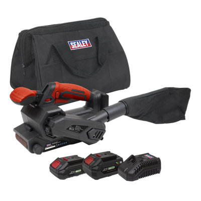 Sealey 20V SV20 Series Cordless Belt Sander Kit With 2 Batteries CP20VBSKIT