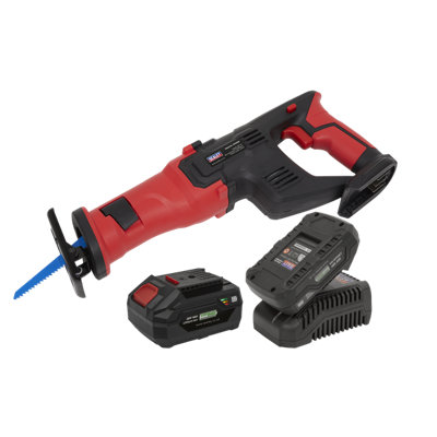 Sealey 20V SV20 Series Cordless Reciprocating Saw Kit 2x 2Ah Battery CP20VRSKIT
