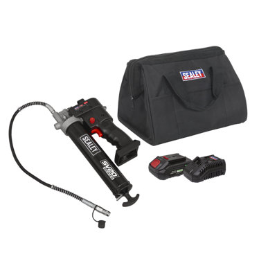 Sealey 20V SV20 Series Grease Gun Kit Professional 2Ah 8000psi CP20VGRGKIT1