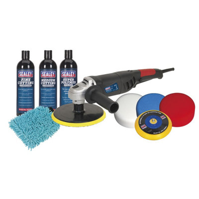 Sealey 240V 1100W 180mm Pro Polishing & Compounding Kit 600-3000rpm CPK05