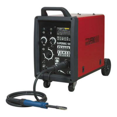 Sealey 240V Pro MIG Welder 180Amp With Binzel Euro Torch Black SUPERMIG180