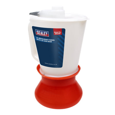 Sealey 2L Measuring Funnel With Lid & Base For Oils/Viscosity Liquids MF2/BC