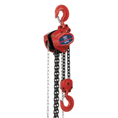 Sealey 3 Tonne Chain Block With Mechanical Load Brake & 3 Metres Drop ...