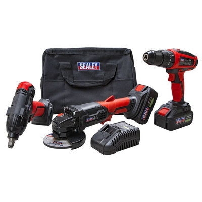 Sealey 3 x 20V SV20 Series Cordless Tool Combo - 2 Batteries CP20VCOMBO1 - 6