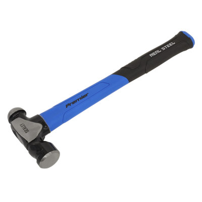 Sealey 32oz Ball Pein Hammer With Fibreglass Shaft Textured Rubber Grip BPHG32