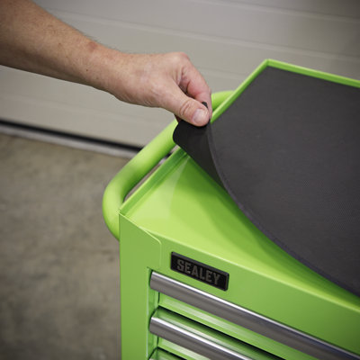 Sealey 4 Piece Rollcab Tool Box Utility Seat Kit With Creeper Green AP556CSHVKIT - 6