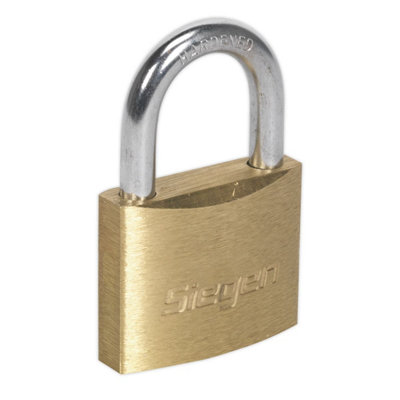Sealey 40mm Brass Body Padlock With Brass Cylinder & Three Keys Lock Set S0987 - 4