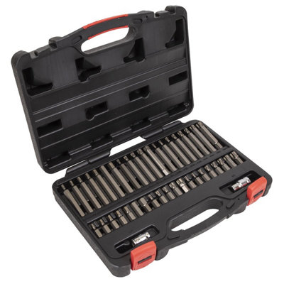 Sealey 42pc 3/8" & 1/2" Square Drive TRX-Star Hex Spline Bit Set AK21942P