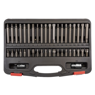 Sealey 42pc 3/8" & 1/2" Square Drive TRX-Star Hex Spline Bit Set AK21942P