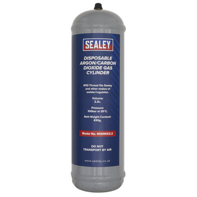 Sealey 430g Disposable Argon/Carbon Dioxide Gas Cylinder 2.2L MIGMIX2.2