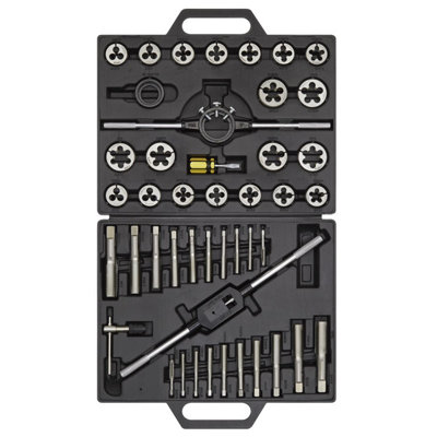 Sealey 45 Pcs Imperial Tap & Die Set With Sliding Jaw Type Tap Wrench AK303IMP - 5