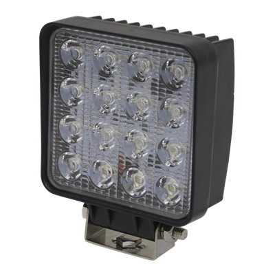 Sealey 48W SMD LED Square Worklight With Mounting Bracket - Black LED5S