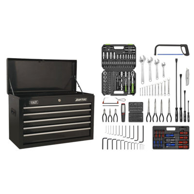 Sealey 5-Drawer Topchest With Ball-Bearing Slides & 272 Pcs Tool Kit AP225BCOMBO