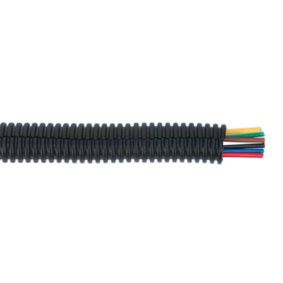 Sealey 50m 12-16mm Split Convoluted Cable Sleeving Chemical Resistant ...