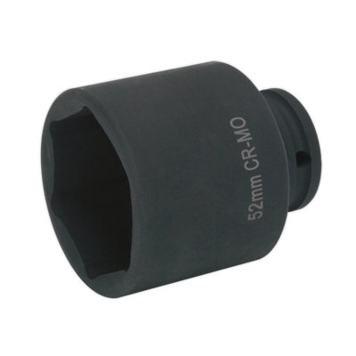 Sealey 52mm 1/2" Square Impact Socket Heat Treated Chrome Vanadium Steel SX010