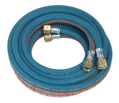 Sealey 5m Twin Rubber Hose Set Oxyacetylene SGA5
