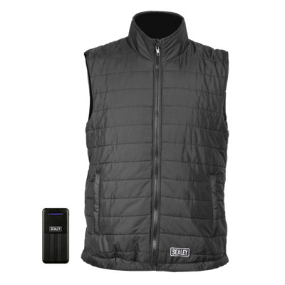 Sealey 5V Heated Puffy Gilet - 44" to 52" Chest With Power Bank 20Ah HG02KIT