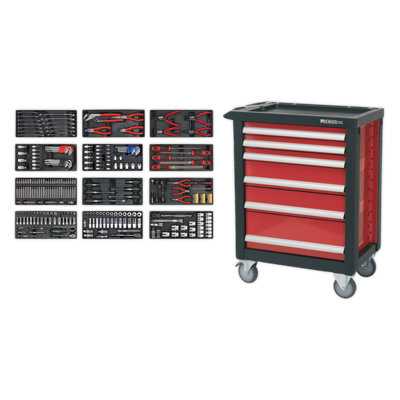 Sealey 6-Drawer Rollcab With Ball-Bearing Slides & 298 Pcs Tool Kit AP2406TBTC01