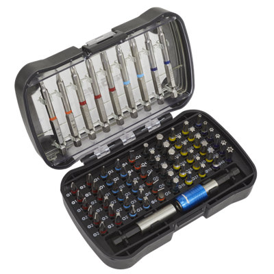 Sealey 71 Pieces Colour-Coded S2 Steel Power Tool Bit Set In Storage ...