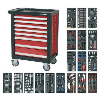 Sealey 8 Drawers Rollcab With Ball-Bearing Slides & 707 Pcs Tool Kit AP2408TTC08
