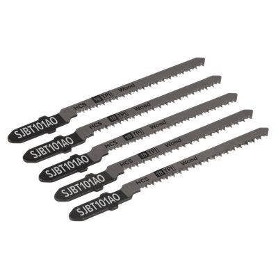 Sealey 83mm 18TPI HCS Hard Wood Jigsaw Blade For Power Tools Pack of 5 SJBT101AO