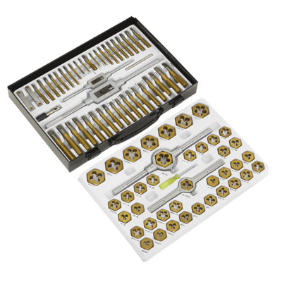 Sealey 86 Pieces Hexagonal Tap & Die Set Metric & SAE/Imperial Tool AK3086HIM - 3