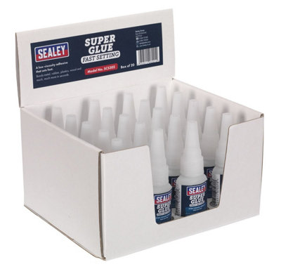 Sealey Adhesive Fast Setting Low Viscosity Adhesive 20g Pack of 20 SCS302