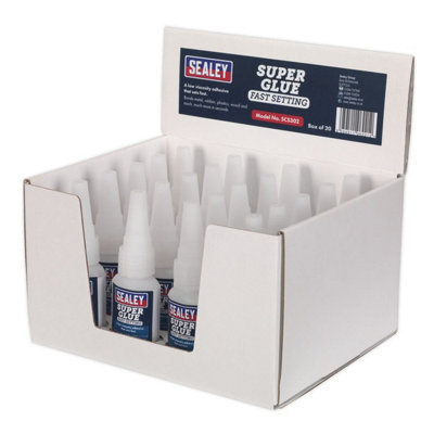 Sealey Adhesive Fast Setting Low Viscosity Adhesive 20g Pack of 20 SCS302