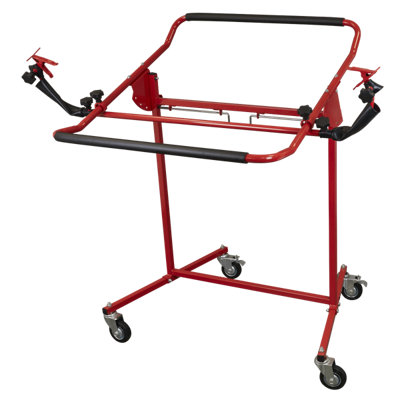 Sealey Adjustable Bumper Stand Rotation Lock & Adjustable Width Swivel Castors - 8