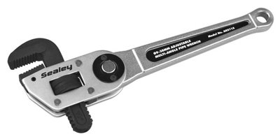 Sealey Adjustable Multi-Angle Pipe Wrench 9-38mm Chrome Molybdenum Head AK5115