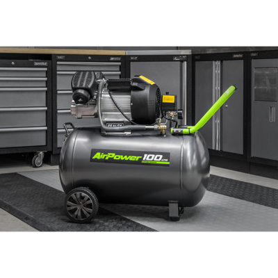 Sealey Air Compressor 100L Direct Drive 3hp & Air Accessory Kit SAC10030VEKIT - 4