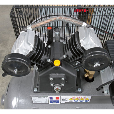 Sealey Air Compressor 150L Belt Drive 3hp With Front Control Panel SAC3153B - 6