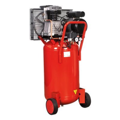 Sealey Air Compressor 90L Belt Drive Vertical 3hp 145psi 10 Bar Red SAC1903B - 5