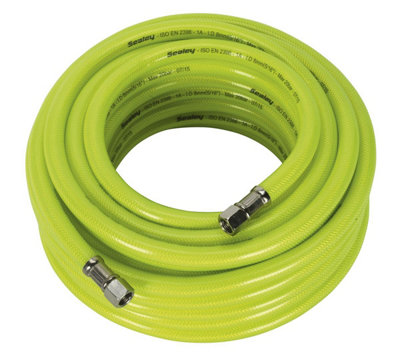 Sealey Air Hose High-Visibility 15m x 8mm with 1/4"BSP Unions