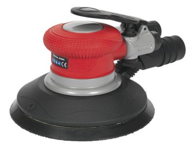Sealey Air Palm Random Orbital Sander 150mm Dust-Free 360 Degrees Exhaust Muffler GSA05