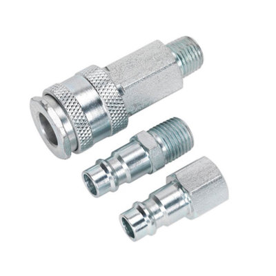 Sealey Air Tool Coupling Kit 1/4 Inch BSP HIGH FLOW ACH60