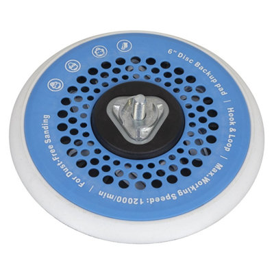 Sealey AK289 Universal Dust-Free Stick-On DA Backing Pad 150mm x 5/16"UNF & M8