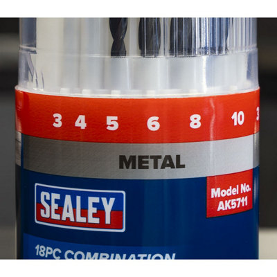Sealey AK5711DB Drill Bit Sets Combination Display Box of 6
