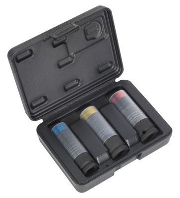Sealey Alloy Wheel Ultra-Power Impact Socket Set 3pc 1/2"Sq Drive SX039