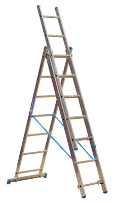 Sealey Aluminium Extension Combination Ladder 3x7 EN 131 ACL307