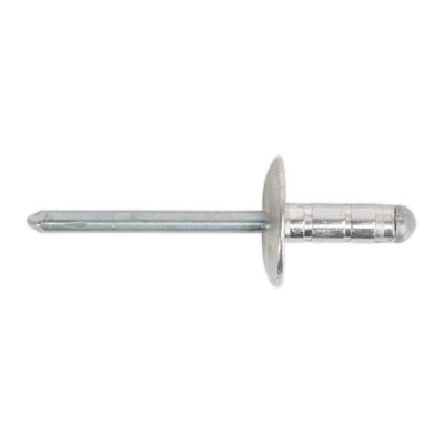 Sealey Aluminium Multi-Grip Rivet Large Flange 4.8 x 13mm Pack of 200 RM4813L